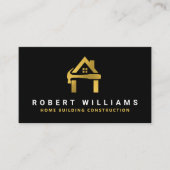 Aangepaste constructie Black Gold Home Building Lu Visitekaartje (Voorkant)