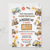 Aangepaste constructie Dump Truck Verjaardagsfeest Kaart (Voorkant)