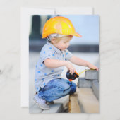 Aangepaste constructie Dump Truck Verjaardagsfeest Kaart (Achterkant)