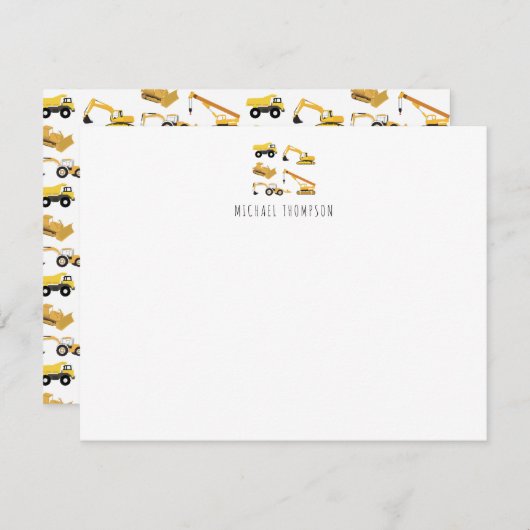 Aangepaste constructie maakt gebruik van kinderwag notitiekaartje (Voorkant / Achterkant)