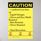 Aangepaste constructie Veiligheidswaarschuwing Med Poster (Voorkant)