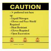 Aangepaste constructie Veiligheidswaarschuwing Perfect Poster (Voorkant)