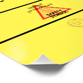 Aangepaste constructie Veiligheidswaarschuwing Perfect Poster (Hoek)