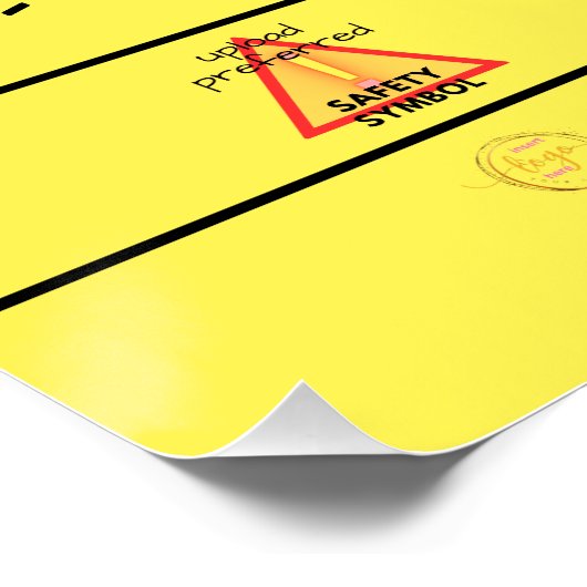 Aangepaste constructie Veiligheidswaarschuwing Perfect Poster (Hoek)