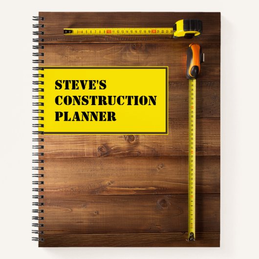 Aangepaste constructielaptop notitieboek (Voorkant)