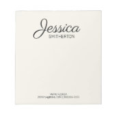 Aangepaste contactgegevens voor volledige naam han notitieblok (Voorkant)