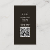 Aangepaste contactkaart voor kappers met QR-code Visitekaartje (Achterkant)
