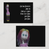 Aangepaste contactkaarten Rainbow Hair 3D Bonga Do Contactkaartje (Voorkant / Achterkant)