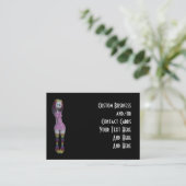 Aangepaste contactkaarten Rainbow Hair 3D Bonga Do Contactkaartje (Staand voorkant)