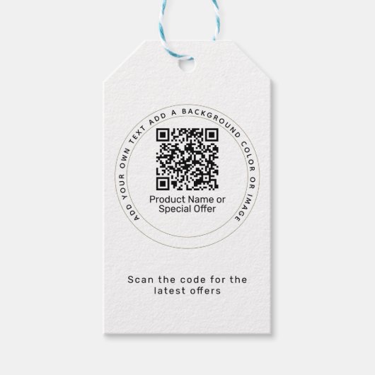 Aangepaste container voor schelpdierproducten - QR Cadeaulabel (Voorkant)