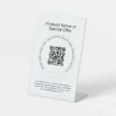 Aangepaste container voor schelpdierproducten - QR Reclamebord Met Voetstuk (Voorkant)