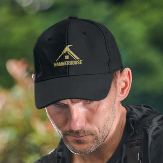 Aangepaste contractanten bedrijfsnaam Gold Constru Geborduurde Pet