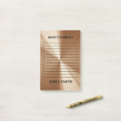 Aangepaste controlelijst met koperen metallische l post-it® notes (Op bureau)