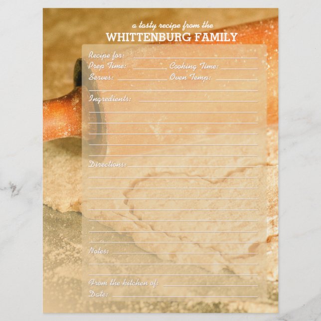 Aangepaste cookie deough Hearts Family Recippage (Voorkant)