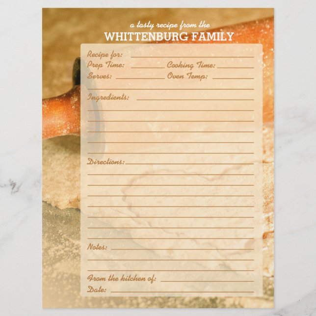 Aangepaste cookie deough Hearts Family Recippage (Voorkant)