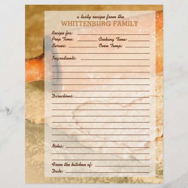 Aangepaste cookie deough Hearts Family Recippage (Voorkant)