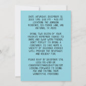 Aangepaste Cookie Exchange Holiday Party Bewerkbaa Kaart (Achterkant)