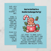 Aangepaste Cookie Exchange Holiday Party Bewerkbaa Kaart (Voorkant / Achterkant)