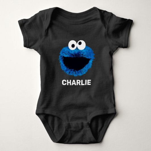 Aangepaste Cookie Monster | Ontwikkeling Waterverf Romper (Voorkant)