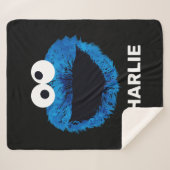 Aangepaste Cookie Monster | Ontwikkeling Waterverf Sherpa Deken (Voorkant (horizontaal))