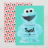 Aangepaste COOKIE MONSTER Sesamstraat Verjaardag Kaart (Voorkant / Achterkant)