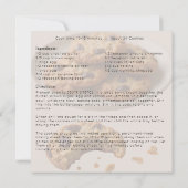 Aangepaste Cookie Recept Baking Kaart (Achterkant)