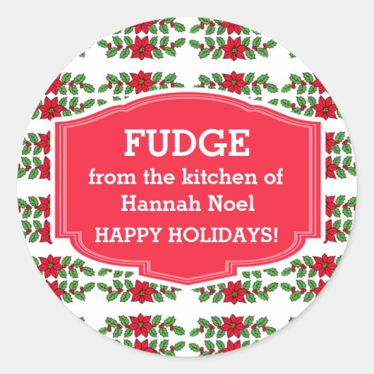 Aangepaste Cookie Swap of Fudge Vakantie Stickers (Voorkant)