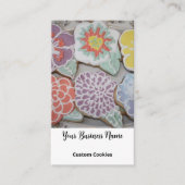 Aangepaste Cookies Bakkerij Elegante Foto Aangepas Visitekaartje (Voorkant)