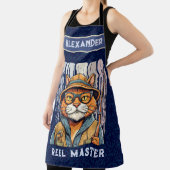 Aangepaste Cool Cat Retirement Gifts voor Visser P Schort (Insitu)