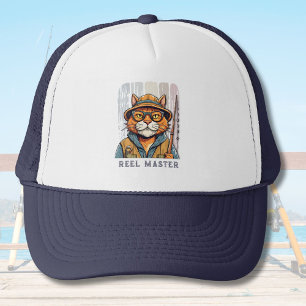 Aangepaste Cool Cat Retirement Gifts voor Visser P Trucker Pet