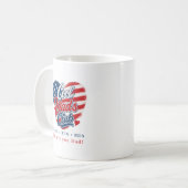 Aangepaste "Cool Dads Club" Hart Patriottisch Koffiemok (Voorkant links)