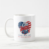 Aangepaste "Cool Dads Club" Hart Patriottisch Koffiemok (Links)