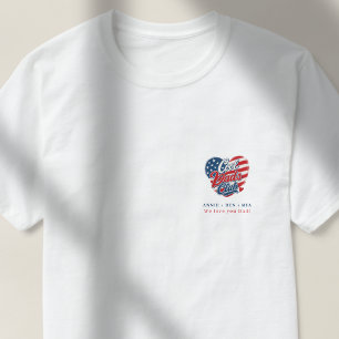 Aangepaste "Cool Dads Club" Hart Patriottisch T-shirt