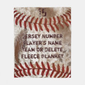 Aangepaste Cool Dirty Baseball Fleece Blanket (Voorkant)