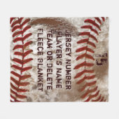 Aangepaste Cool Dirty Baseball Fleece Blanket (Voorkant (Horizontaal))