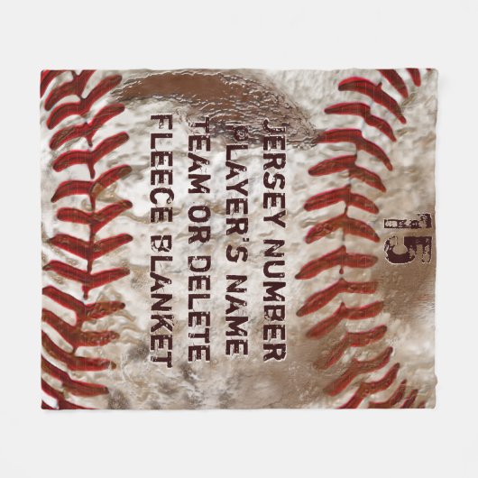 Aangepaste Cool Dirty Baseball Fleece Blanket (Voorkant (Horizontaal))