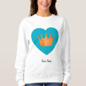 Aangepaste Cool Esthetische Sinaasappels Kroon in Trui (Voorkant)