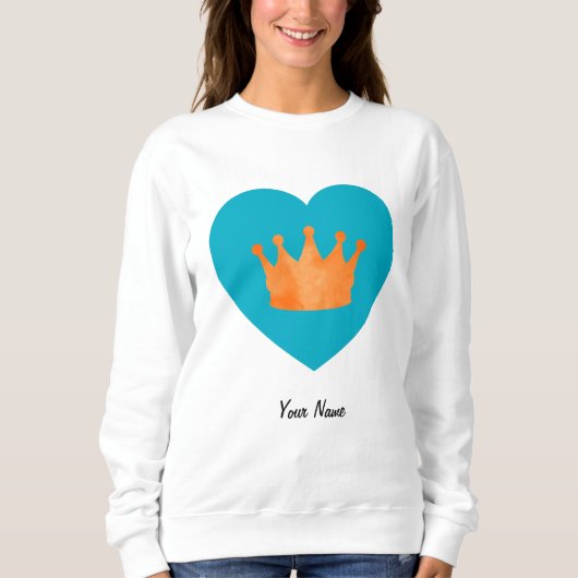 Aangepaste Cool Esthetische Sinaasappels Kroon in  Trui (Voorkant)