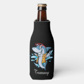 Aangepaste Cool Shark Dude Flesjeskoeler (Fles Voorkant)