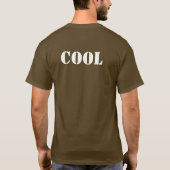 Aangepaste Cool Text Bruine Kleur Basic Mannen T-shirt (Achterkant)