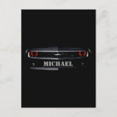 Aangepaste Cool zwarte Chevy Camaro Uw naam Briefkaart (Voorkant)