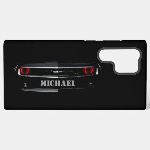 Aangepaste Cool zwarte Chevy Camaro Uw naam Samsung Galaxy Hoesje