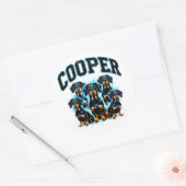 Aangepaste Cooper Dachshund Sticker Vintage 90s Bo (Envelop)