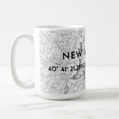 Aangepaste coördinaten voor Black & White New York Koffiemok (Links)