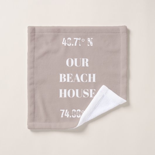 Aangepaste coördinaten voor ons winkelcentrum bad handdoek (Wasdoekje)