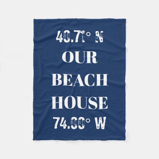 Aangepaste coördinaten voor ons winkelcentrum fleece deken (Voorkant)