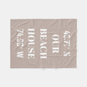 Aangepaste coördinaten voor ons winkelcentrum fleece deken (Voorkant (Horizontaal))