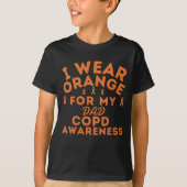 Aangepaste COPD-bewustzijn Ik Draag Sinaasappel vo T-shirt (Voorkant)