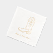 Aangepaste Coquette Boots & Bows Baby shower serve Folie Servetten (Links)