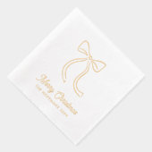 Aangepaste Coquette Bow Illustratie Kerst Servette Folie Servetten (Rechts)